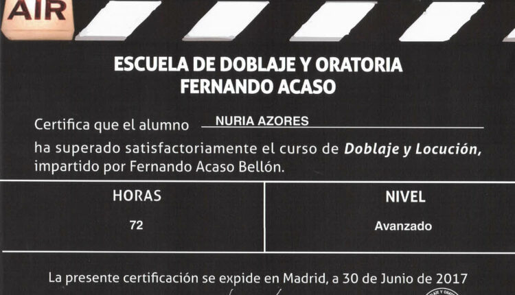 Escuela de doblaje y oratoria Fernando Acaso. - LocucionesyDoblajesMadrid.es